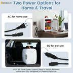 NEWBULIG Mini Fridge for Bedroom, Office & Car, Portable 4L/4.23QT Mini Refrigerator for Skincare with Handle, Ultra-Quiet Energy-Saving Compact Cooler for Drinks, Food, Skincare & Makeup, 12V AC/DC