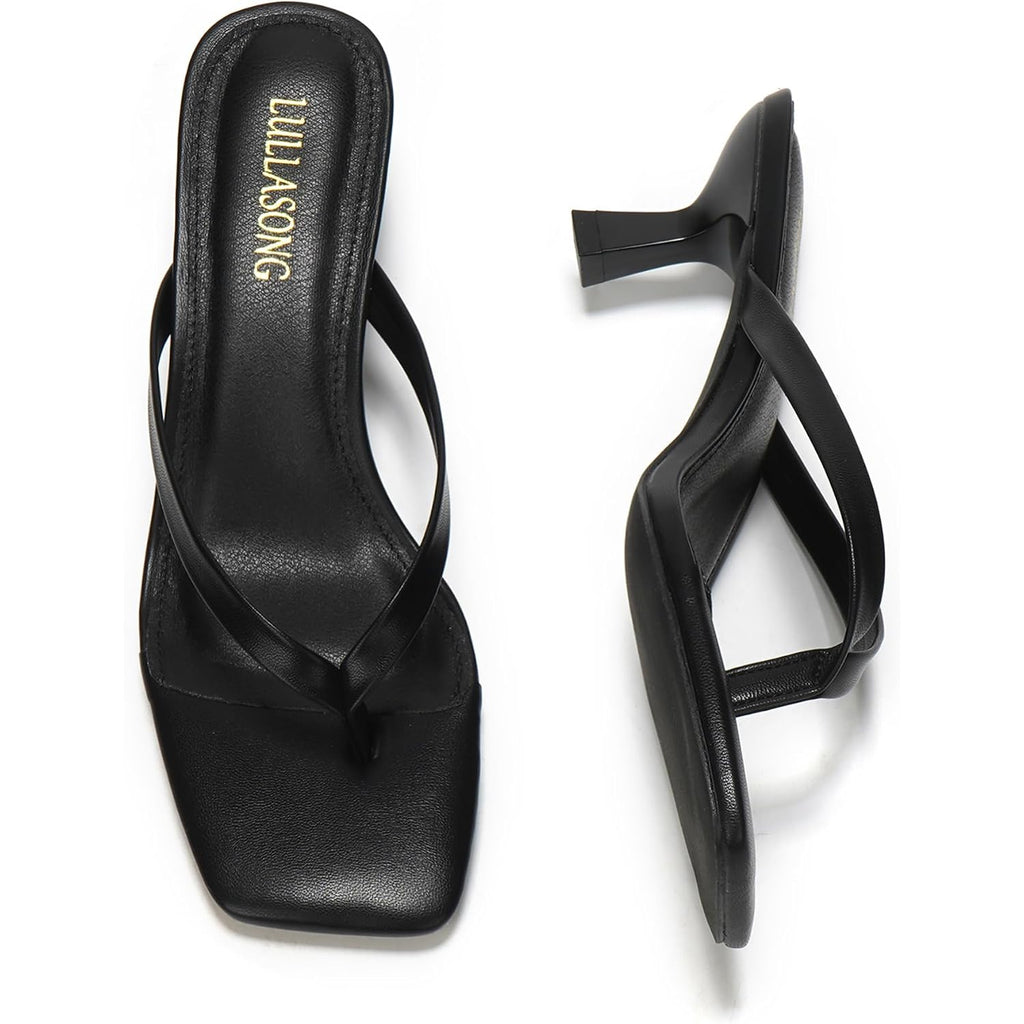 Women'S Kitten Heels Sandals Square Open Toe Flip Flop Heels 1.8-2 Inch Heeled Sandals For Women