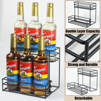 Mcsapil Coffee Syrup Organizer(6 Bottle Capacity),Coffee Syrup Rack For Coffee Bar,Kitchen.Small Wine Rack For Bar,Family,Storage For Syrup, Wine, Dressing