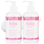 Koji White Kojic Acid & Collagen Body Lotion, Women Gifts Set For Skin Brightening With Arbutin, Glowing Skin, Moisturizer & Radiant Complexion, Uneven Skin Tone - Vegan, 8.45 Fl Oz (2 Packs)