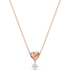 Swarovski Lifelong Heart Necklace, Earrings, and Bracelet Crystal Jewelry Collection, Rose Gold & Rhodium Tone Finish