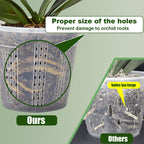 Orchid Pot, 2 Each Of 4.3",5.5",6.1" Orchid Pots With Holes, Orchid Pots For Repotting, Plastic Orchid Planter For Indoor Outdoor Plants (2 Each Of 4.3",5.5",6.1")