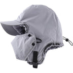 Home Prefer Waterproof Mens Faux Fur Trooper Trapper Hat Hunting Warm Winter Hat with Ear Flaps Visor Face Mask
