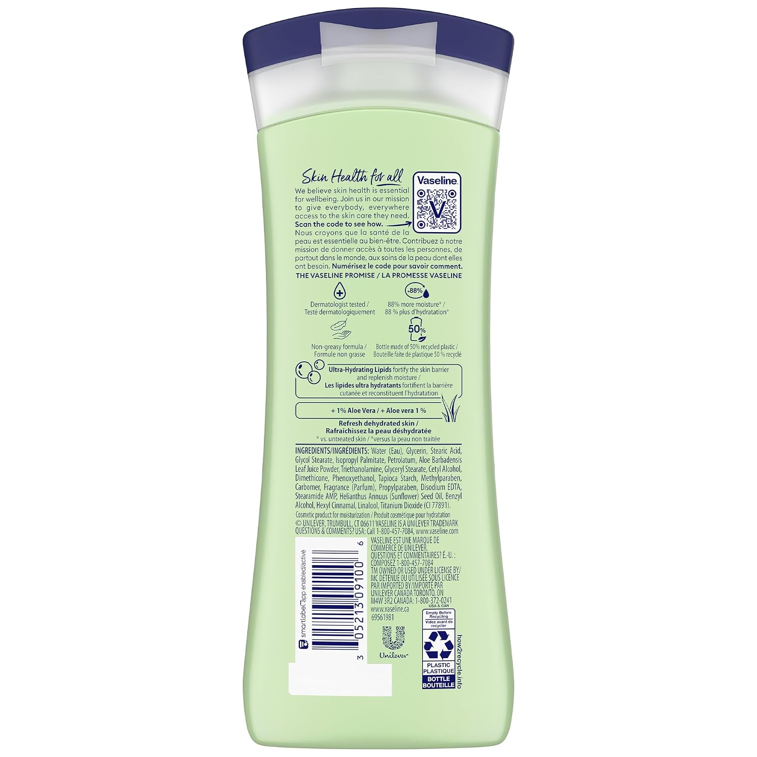 Vaseline Soothing Hydration 2-Pack – Intensive Care Moisturizing Hand And Body Lotion With Aloe, Ultra-Hydrating Lipids, 48 Hours Of Moisture, 10 Oz Ea