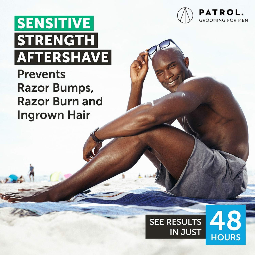 Bump Patrol Sensitive Strength Aftershave Treatment Serum – Razor Bump Stopper and Ingrown Hair Treatment for Men and Women, Alcohol Free Ingrown Hair Serum for Sensitive Skin 2 oz (Pack of 1)
