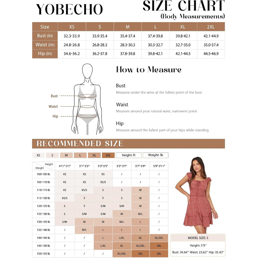 Yobecho Womens Summer Ruffle Sleeve Sweetheart Neckline Printing Dress Mini Dresses