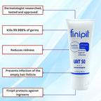 Finipil Lait 50 Antiseptic Cream – Post Hair Removal & Ingrown Hair Treatment, Cools & Soothes Skin, 1.5 Ounce