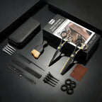Japanese 6Cr13 Stainless Steel Hair Cutting Scissors Kit, 6” 21-Pcs Barber Scissors Set with Thinning Shears, Sharp No-Pull Blades for Barbers, Cosmetology Students & Home Use