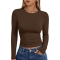 Trendy Queen Women'S Long Sleeve T Shirts Fall Fashion 2026 Basic Y2K Tops