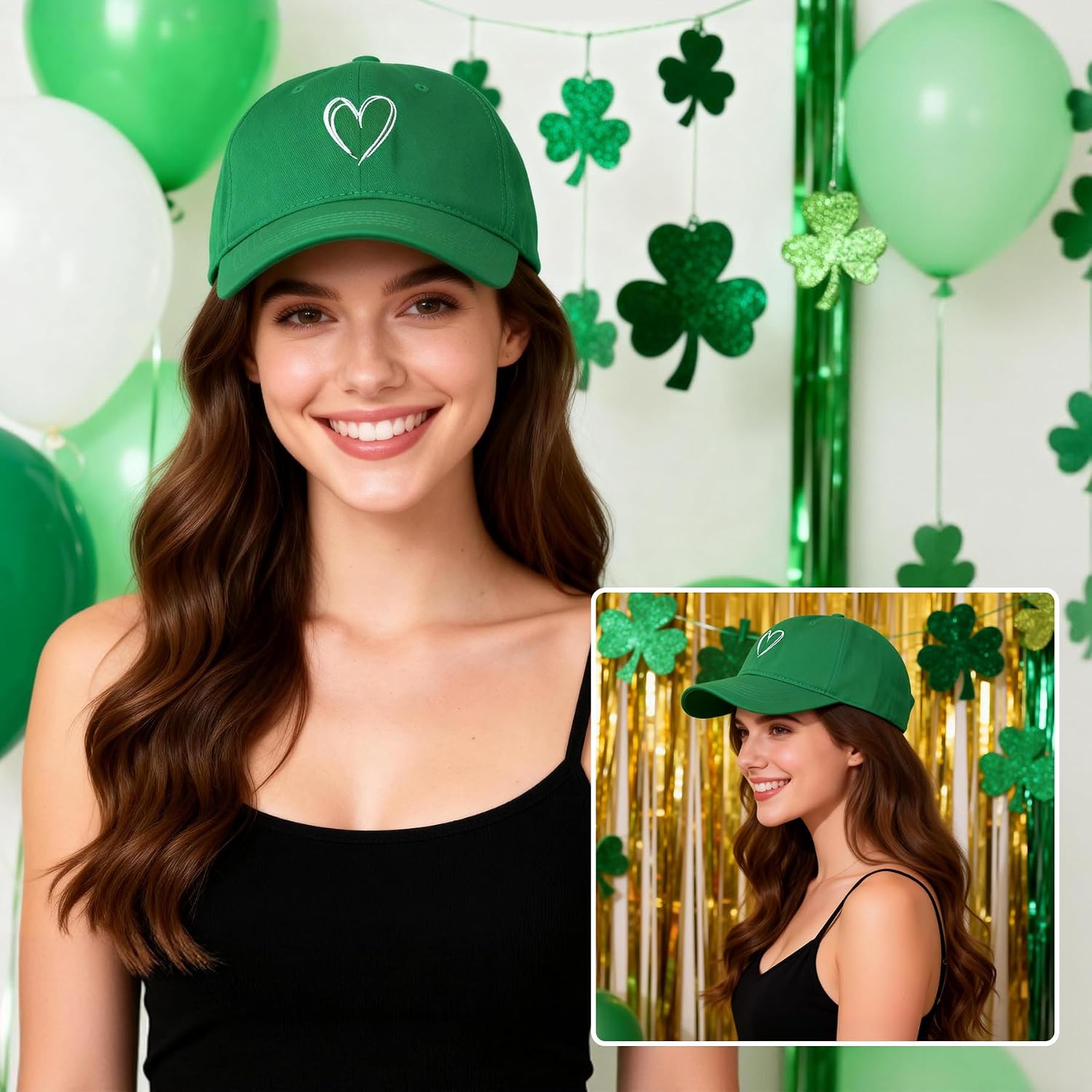 American Trends Womens Baseball Caps Cute Heart Dad Hat, Adjustable Cotton Unisex Cap For Workout, Golf & Everyday Wear