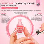 SAVILAND 6pcs Ombre Nail Polish Sets: Charm Pink Blue Gold Purple Pearl Summer Fingernail Polish Colors Air Quick Dry Nail Polish Plant-base Castor Oil Natural Nail Lacquer Women Home Manicure DIY