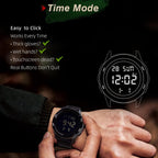 Cakcity Digital Watch Military Watches For Men Black Tactical Sports Waterproof Men'S Women'S Wrist Watch With Led Backlight Nylon Band Stopwatch,Green