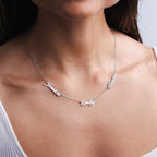 Elemtansy Mothers Day Custom Name Necklace for Women, Multiple Name Personalized 18K Gold Plated Handmade Family Necklace, Customized Jewelry Birthday Gift for Mom