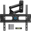 Pipishell Full Motion Tv Wall Mount For 26-65 Inch Flat Curved Tvs, Heavy Duty Single Articulating Arms, Corner Tv Mount Up To Vesa 400X400Mm And 77Lbs, Support Swivel, Tilt, Level Adjustment