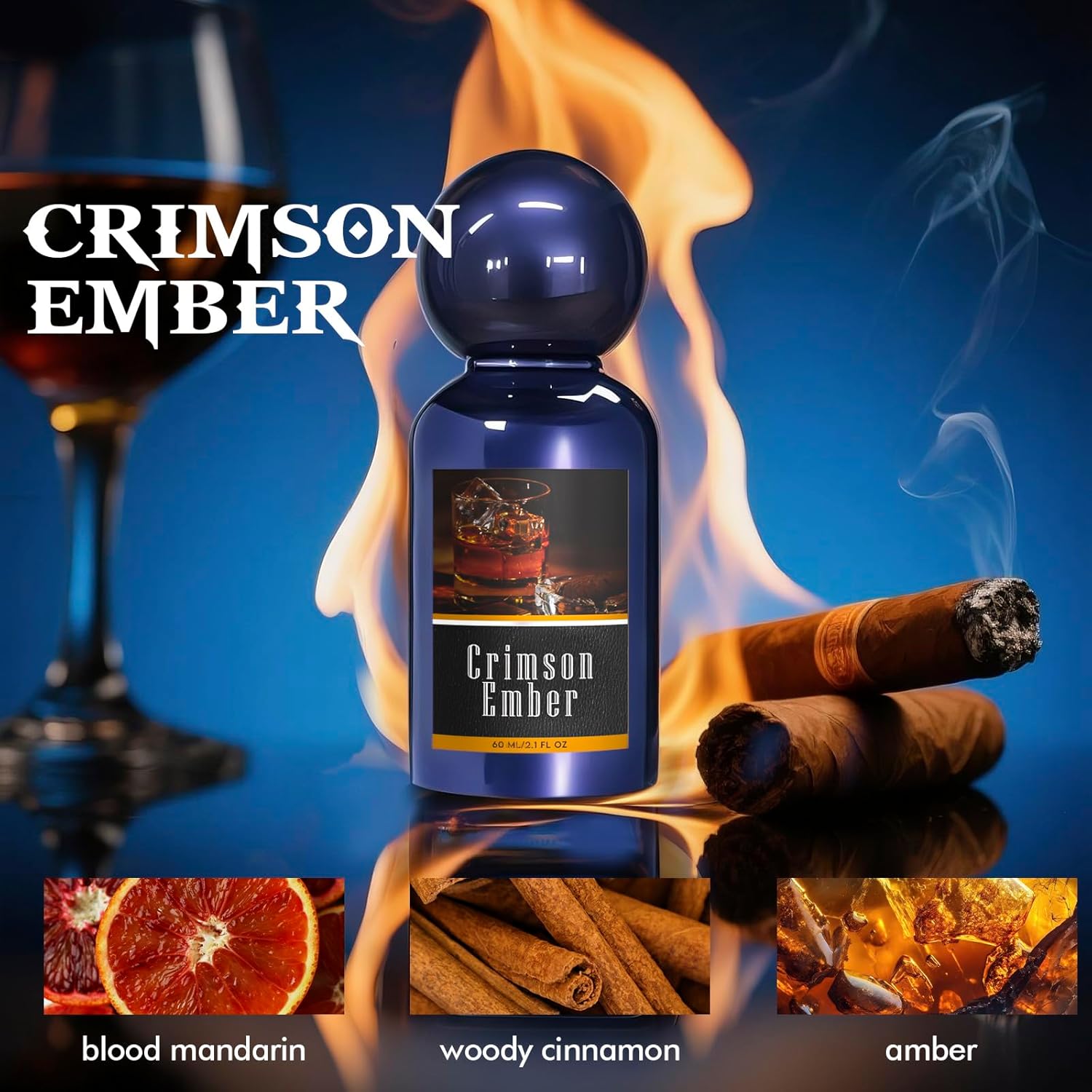 Body Spray for Men, Mens Fragrance Mist, Travel Size Set, 3 Pack, 60 ml / 2.1 fl oz, Crimson Ember, Aqua Reverie, Woodland Noir