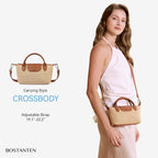 Bostanten Mini Tote For Women Crossbody Bag With Adjustable Strap Top Handle Summer Purse For Everyday Use