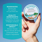 Badger Coconut Aftersun Balm, 100% Organic Soothing Sunburn Relief, Great Smelling, Moisturizing & Hydrating After Sun Skin Care, 2 Oz Tin