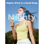 Aecooly Mighty Portable Fan, Powerful Handheld Fan, Usb Rechargeable [10H Max Cooling Time], Mini Personal Battery Powered, Pocket For Travel, Summer, Gifts For Women, Girls -Beige