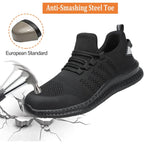 Steel Toe Shoes For Men And Women Comfortable Lightweight Work Safety Shoes Puncture Proof Slip Resistant Indestructible Sneakers Construction Work Utility