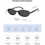 SOJOS Retro Polarized Rectangle Oval Sunglasses for Women Men,Trendy Petite Shades Skinny Rim UV400 Protected SJ2668