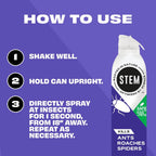 Stem Kills Ants, Roaches And Spiders: Plant-Based Active Ingredient Bug Spray, Botanical Insecticide For Indoor And Outdoor Use; 10 Fl Oz (Pack Of 1)