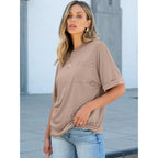 ANRABESS Women Oversized T Shirts Short Sleeve Summer Casual Loose Top Basic Tee with Pocket