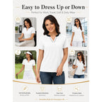Womens Polo Shirts For Women Short Sleeve Upf 50+ Fast Dry Stretch Moisture Wicking Golf Work Shirt Collared Top