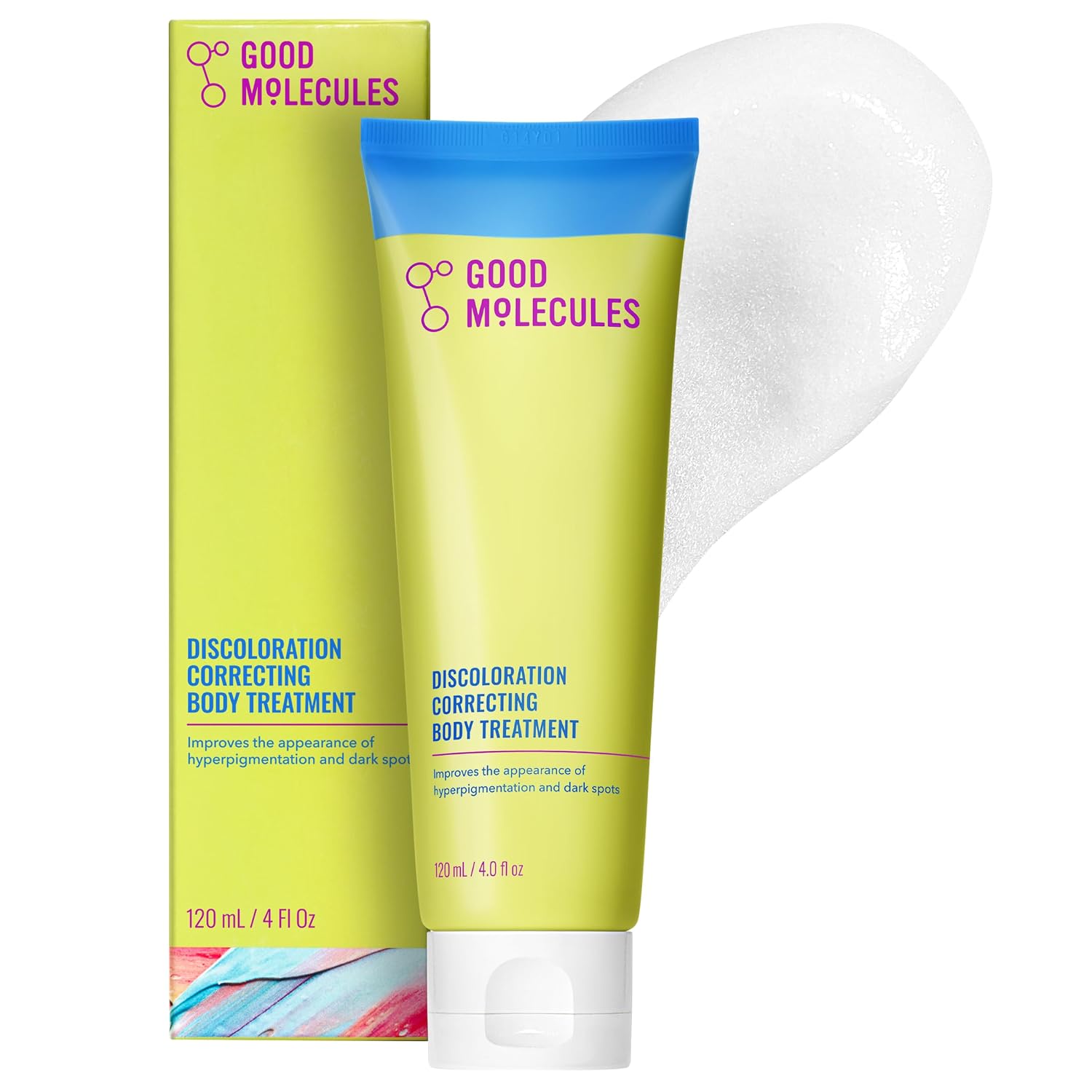 Good Molecules Discoloration Correcting Body Treatment - Anti-Pigment Cream With Niacinamide, Tranexamic Acid - Target Dark Spots And Moisturize - Skincare For Body