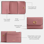 Coach Refined Calf Leather Essential Card Holder Wallet