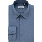 Men'S Dress Shirt Casual Regular Fit Stretch Solid Long Sleeve Button Up Shirts