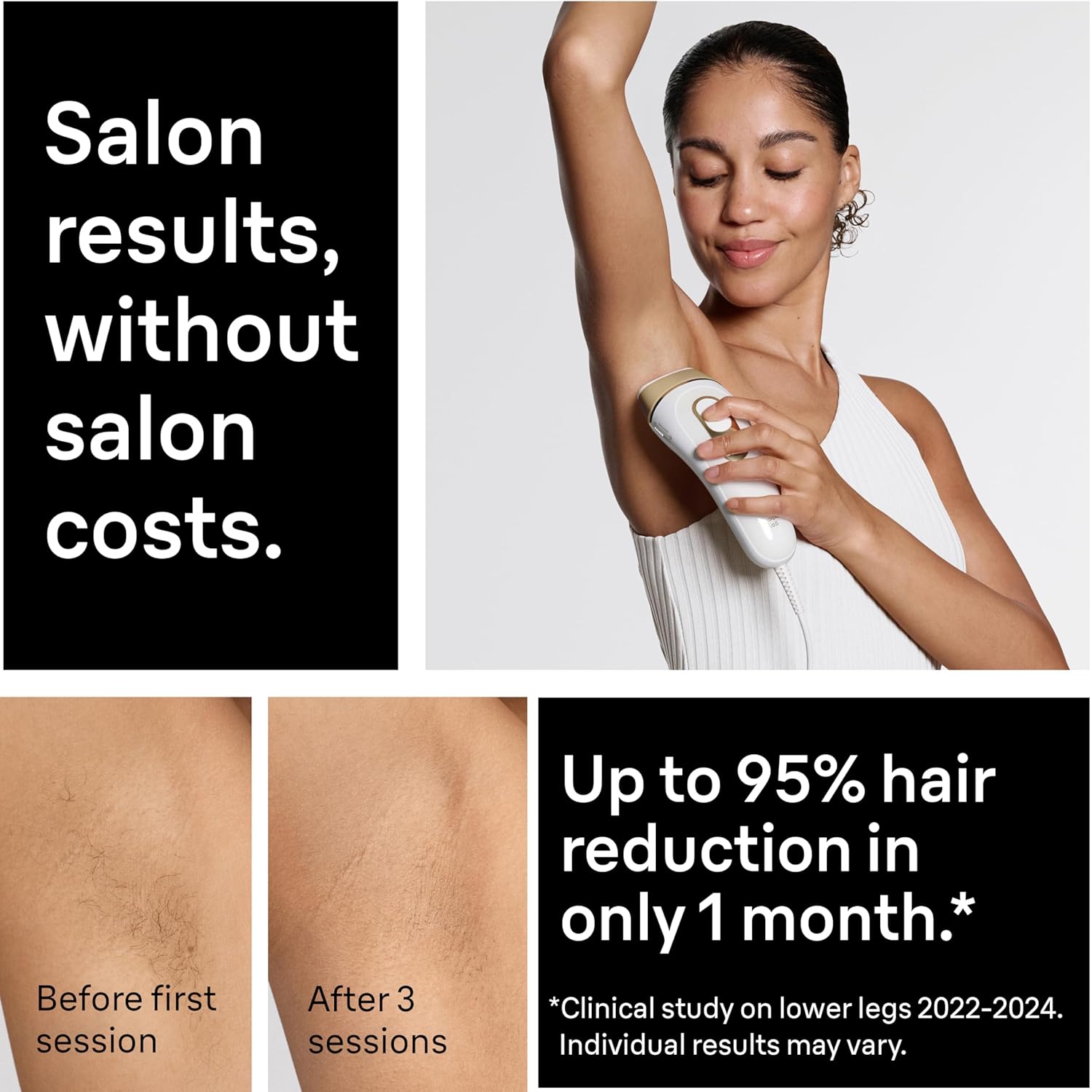 Braun IPL, Silk·Expert Pro 5, IPL Hair Removal for Women and Men, Permanent Laser Hair Reduction At-Home, 4 Heads, IPL5347