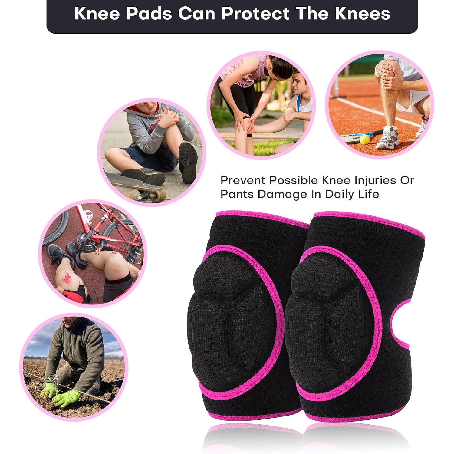 Women Men Knee Pad Suitable For House Working, Floor And Carpet Cleaning, Gardening Maintain, Construction Work, High Elastic Fabric Men Knee Pads Protect Knee Safety