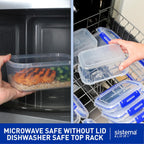 Sistema Klip It Large 7L Food Storage Container, Airtight & Stackable, Dishwasher, Freezer, & Microwave-Safe, Bpa-Free
