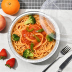50 Pack 9" Round Aluminum Pans With Clear Lids, Pie Tins Disposable Foil Pans With Lids, Take Out Containers, Freezer Oven Safe Aluminum Baking Pans For Storing, Baking, Meal Prep & Reheating