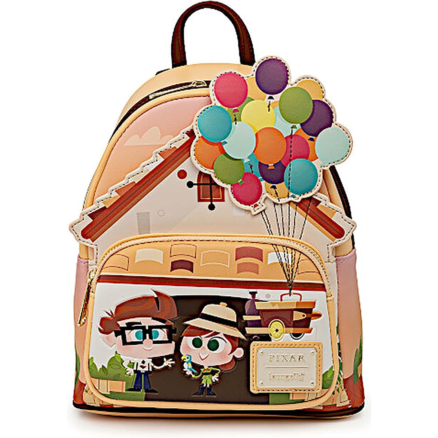 Loungefly Disney Pixar Up Working Buddies Womens Double Strap Shoulder Bag Purse,One Size