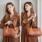 Iswee Genuine Leather Shoulder Bags Purses and Handbags for Women Satchel Designer Cross Body Hobo Medium Size Tote