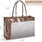 Kalidi Pvc Tote Bag Women’S Kraft Paper Work Handbags Purses With Top Handle