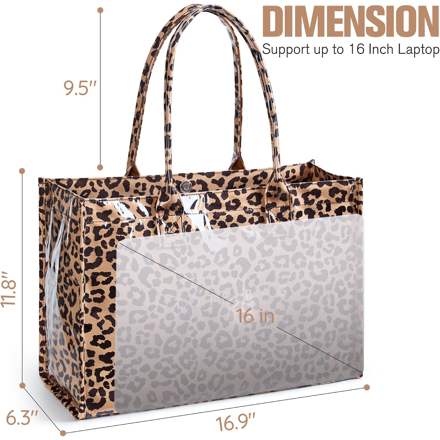 Kalidi Pvc Tote Bag Women’S Kraft Paper Work Handbags Purses With Top Handle