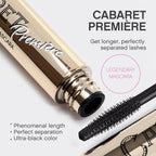 Vivienne Sabó Cabaret Premiere Black Mascara, Volume And Length, Defining, Curling, No Flaking, No Clumping, Smudge Proof, Washable, Cruelty-Free, Made In Europe, (01 Black), 0.3 Fl Oz, 1 Pack