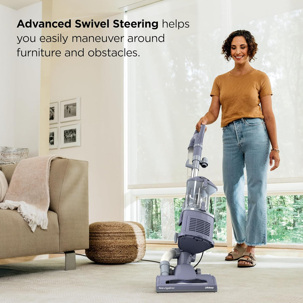 Shark Upright Vacuum Cleaner | Navigator Lift-Away | Pet Hair, Carpet & Hard Floor Cleaning | Upholstery & Crevice Tools | Hepa Filter | Swivel Steering | Large Dust Cup Capacity | Lavender | Nv352