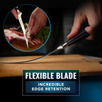 Cutluxe Fillet Knife for Fish & Meat – 7" Razor Sharp Boning Knife – Flexible High Carbon German Steel, Full Tang Ergonomic Handle Design, Grilling Gifts for Men – Artisan Series