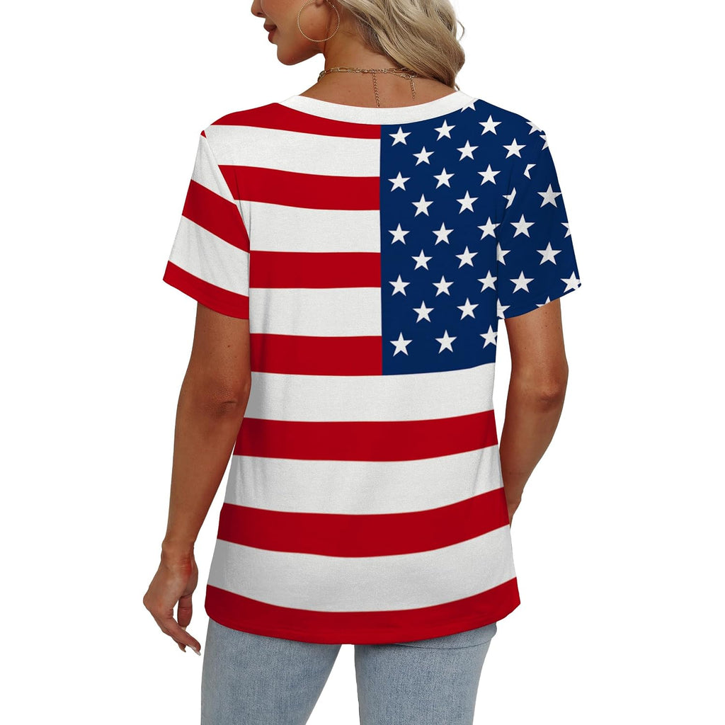 Alaroo Womens Summer Tops 2026 V Neck Short Sleeve Shirts Trendy Dressy Casual Vacation Outfits Printed