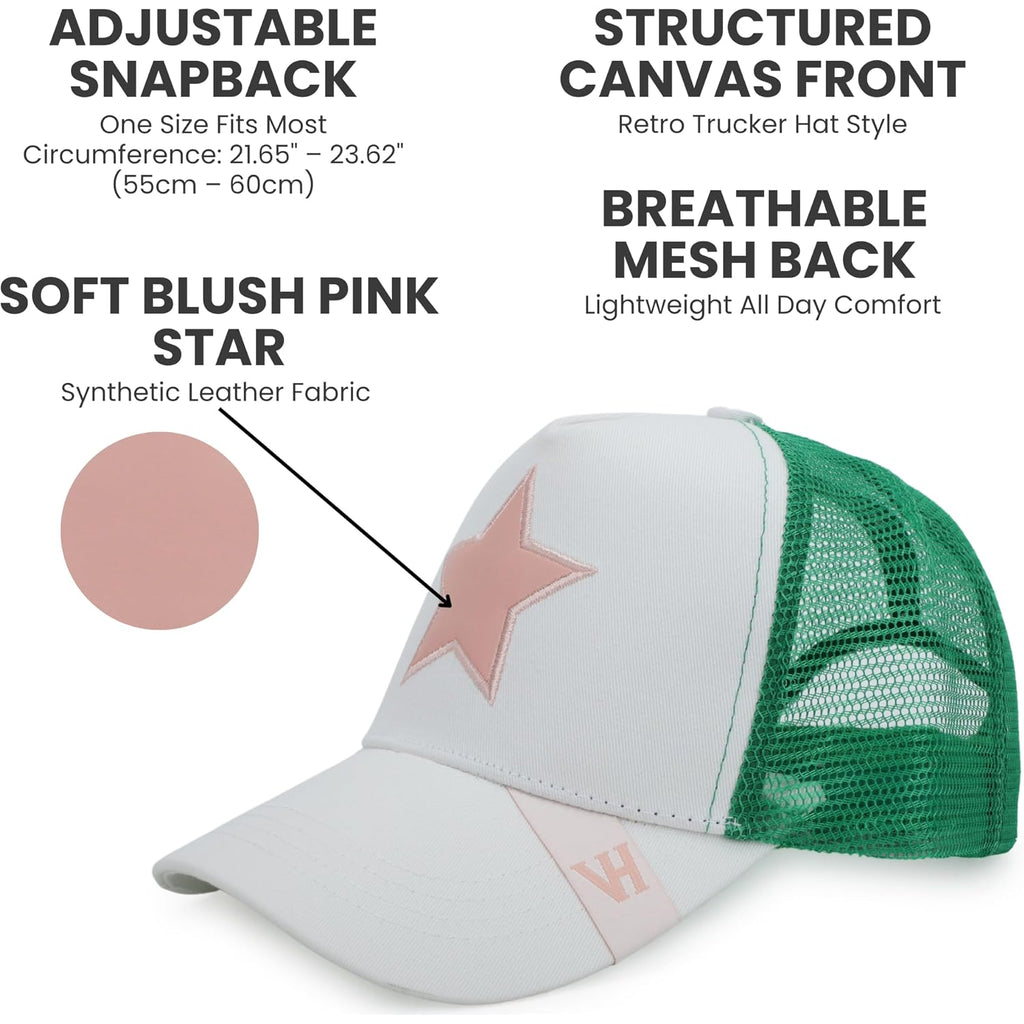 Vintage Havana Trucker Hats Women | Mesh Adjustable Snapback Hat | Men & Women Cute Trendy Fashion Baseball Cap