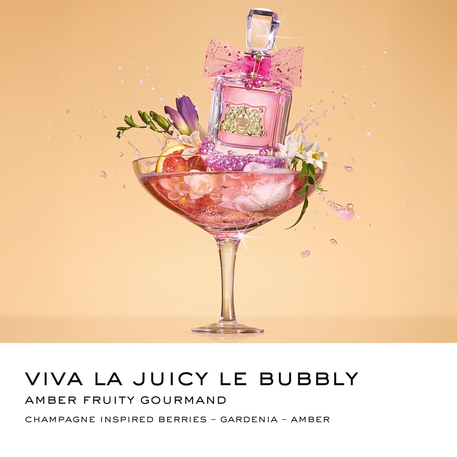 Juicy Couture Viva La Juicy Le Bubbly Eau De Parfum, Luxury Women's Perfume with Notes of Champagne Inspired Pink Berries, Gardenia, Jasmine & Amber - Fruity & Sweet, EDP Spray