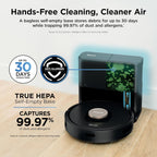 Shark Av2501Ae Ai Robot Vacuum With Xl Hepa Self-Empty Base, Bagless, 60-Day Capacity, Lidar Navigation, Perfect For Pet Hair, Compatible With Alexa, Wi-Fi Connected, Carpet & Hard Floor, Black
