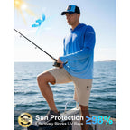 Men'S Sun Protection Hoodie Shirts Long Sleeve Upf 50+ Swim Shirts For Men Rash Guard Fishing Shirt Quick Dry