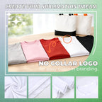 Joyclub 10 Pcs Blank T-Shirts For Adults Unisex White Polyester Shirts Sublimation Crew Neck Short Sleeve Team Uniforms