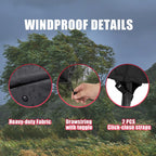 Wleafj Fire Pit Cover Round, 22 Inch – 34 Inch