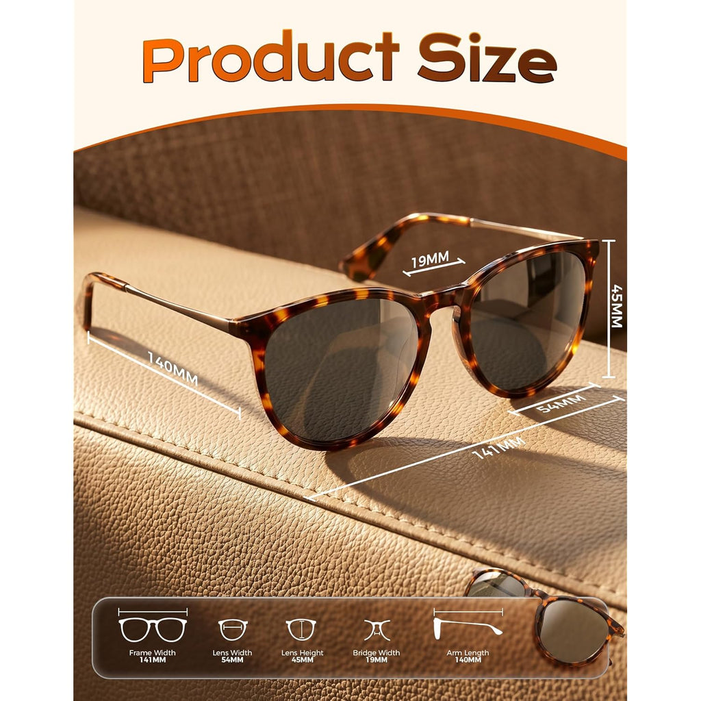 KALIYADI Sunglasses Womens Polarized Womens-Sunglasses: Trendy Sun Glasses with UV400 Retro Style for Party Beach Shopping