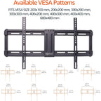 Amazon Basics Low Profile TV Wall Mount with Horizontal Post Installation Leveling for 37 to 86 inch TVs, Wood Studs Compatible, Black